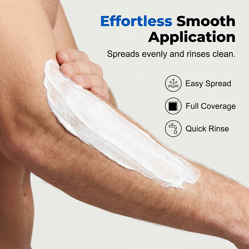 Crème dépilatoire pour hommes - Peau Lisse, Sans Irritation